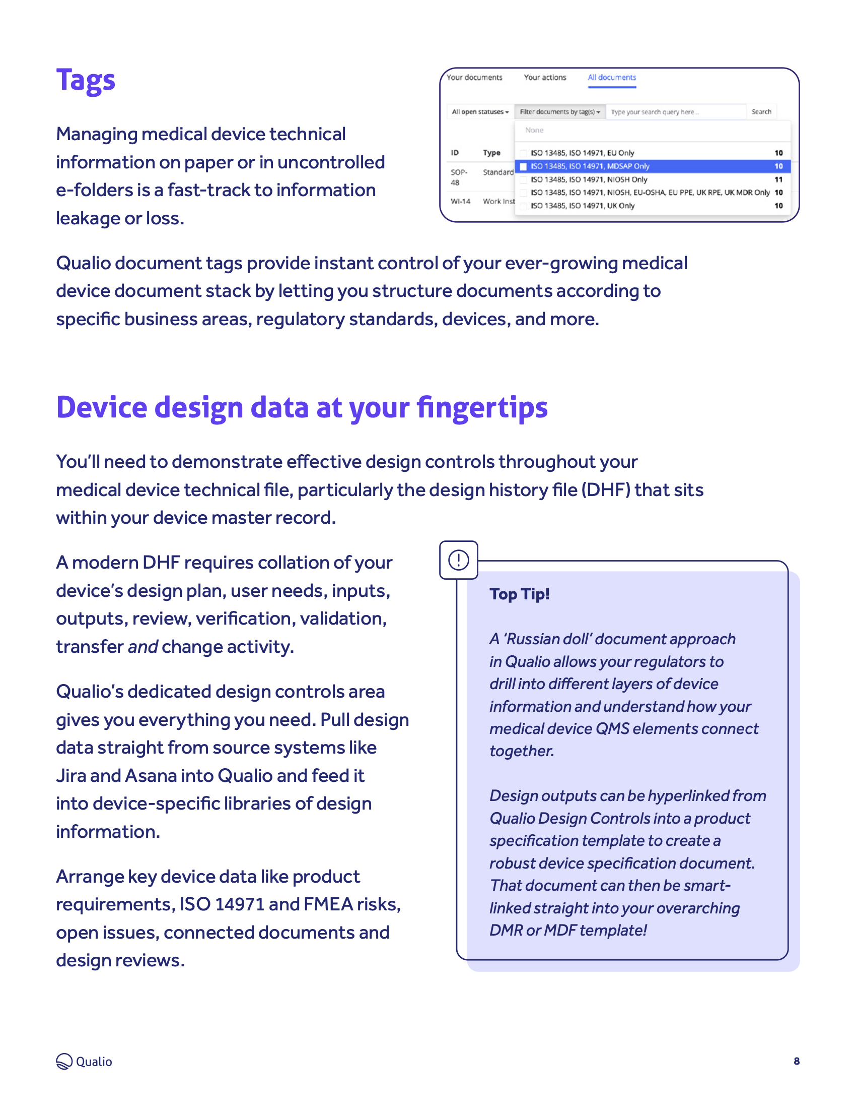Using Qualio for building a medical device technical file
